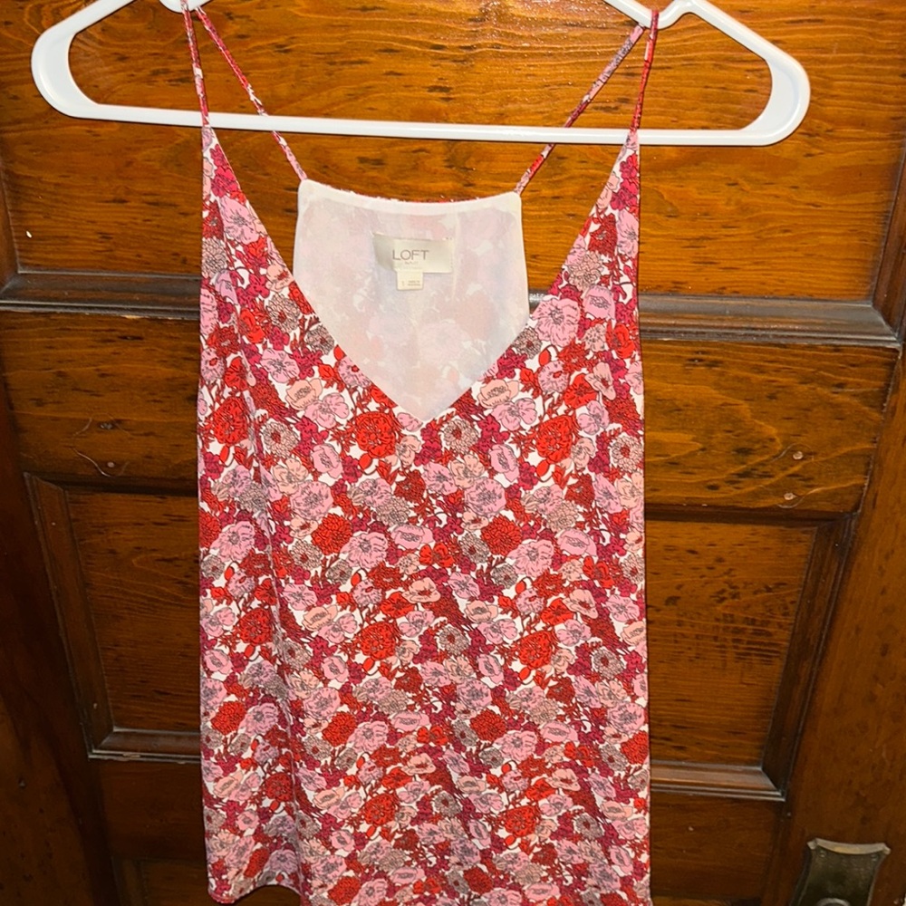 Floral Red and Pink Camisole Top